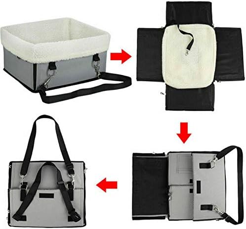 Riloer Pet Car Booster Seat Puppy Travel Gear Booster Bed Bag Suitable for Travel Gear