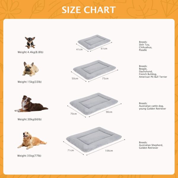 PET SPPTIES Dog Bed Soft and Warm Mats Dog Cushion Washable Cuddly Reversible Pet Sofa Cushion PS085 PS085 (106 x 71 cm, Full Grey)