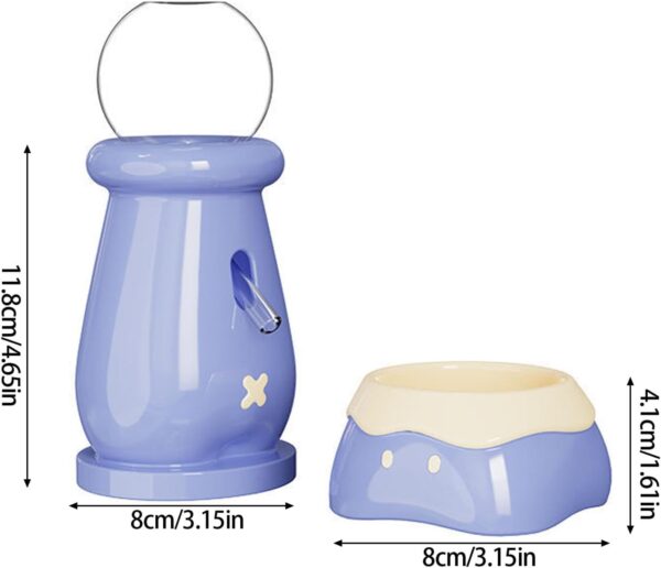Moderne Keramik-Futterschale für Haustiere, Vakuum-Wasser-Futterstation für Kleintiere, rutschfeste Basis, Futterzubehör, Hamster-Futternapf, Wasserspender-Set