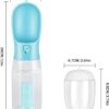 Zivacate Dog Drinking Bottle 600 ml Multifunctional Portable Dog Drinking Bottle for On the Go with 100 g Food Container and Waste Bag Dispenser for Puppies and Cats Travel Accessories Water Dispenser
