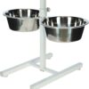 Kerbl Food Bar, Dog Feeding Bowl, Height Adjustable, Stainless Steel Bowls, 1800 ml, 2800 ml