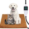 Pet Heating Pad for Cats, Dogs, Electric Blanket with 12H Timer and Temperature Control 30-60°C, Electric, Safe for Dogs and Cats - 45 x 45 cm