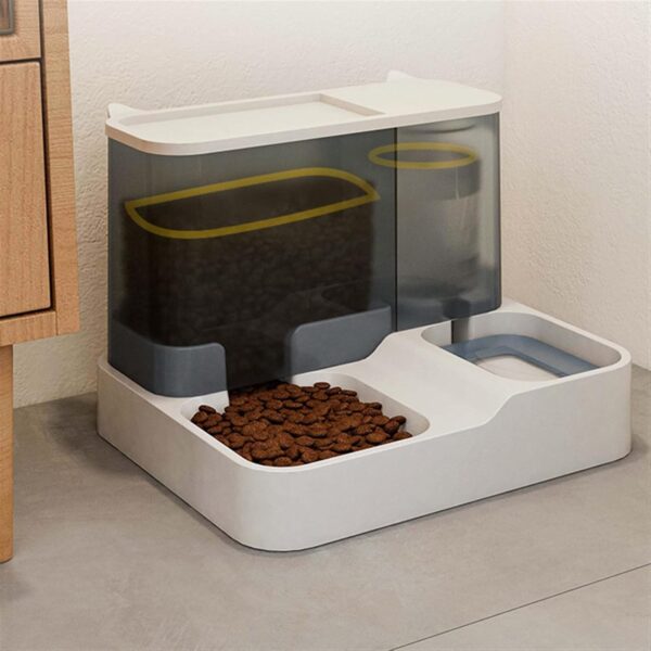 Wassernapfspender for Hunde, Futterspender for Haustierartikel, automatischer Futterspender for Katzen, Wasserspender, Futterzubehör for Haustiere, praktisch, große Kapazität, transparente Farbe / 102