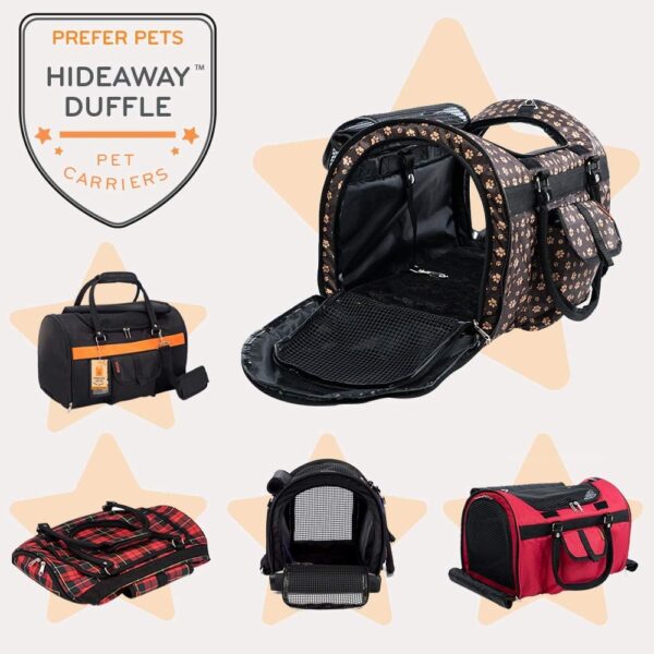 Prefer Pets Travel Gear 312TANG Hideaway Duffle Pet Carrier, Medium