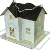Solar Hummingbird Feeder - Hanging Metal Hummingbird Finch Feeder with Solar Light, Bluebird Feeder Accessories for Garden, Backyard, Balcony