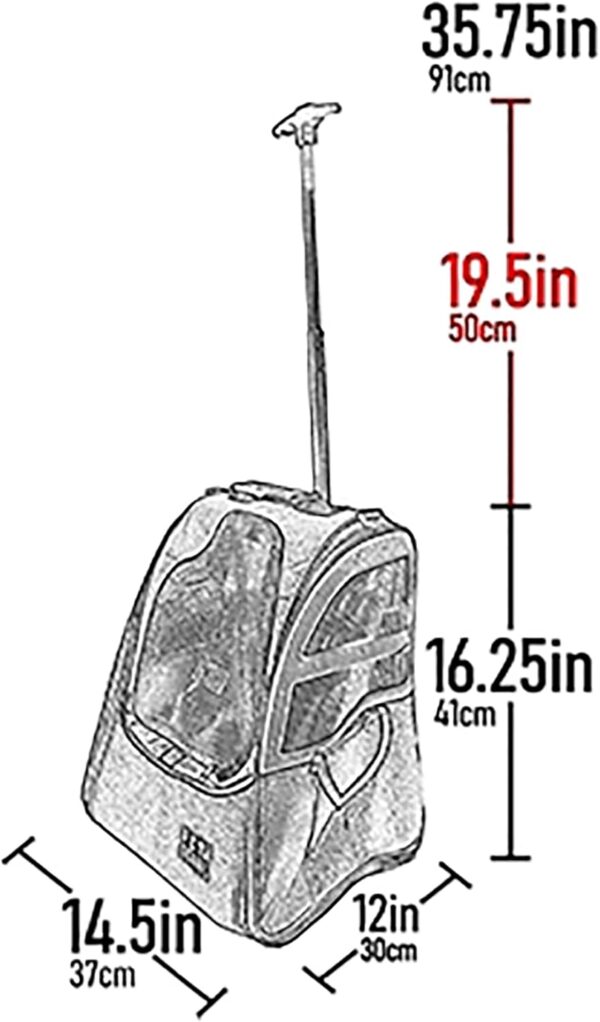 Pet Gear I-GO2 Traveler Roller Backpack Travel Bag Car Seat for Cats Dogs Mesh Ventilation + Tether Strap Telescopic Handle Storage Bag Pink