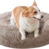 Nisrada Cat Beds for Indoor Cats, 60 cm Dog Bed for Small Melium Large Dogs, Washable, Round Pet Bed for Puppies and Kittens with Non-Slip Base
