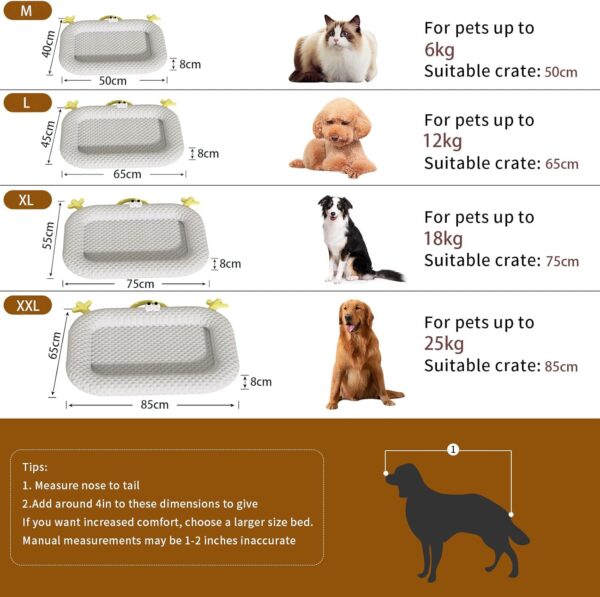 710kwmHqmxL._AC_SL1500_.jpg Marchul Cooling Dog Bed, Summer Cat Mat, Pet Cooling Mat for Cats and Dogs, 75 x 55 cm Kennel Bed Pad with Non-Slip Base, Pet Sleeping Mat for Home and Travel