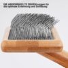 7116hSbYTnL._SL1500_.jpg Premium Dog Brush and Cat Brush Grooming Dog Brush Wood Dog Brush for Knots & Undercoat - Short & Long Hair, Fur Brush for Pets, Slicker Slicker Brush with Stainless Steel Pins