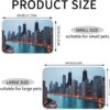 Chicago Print Pet Feeding Mat Dog Mat for Food and Water Bowl Dogs Water Dispenser Mat Dogs Accessories
