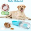 Zivacate Dog Drinking Bottle 600 ml Multifunctional Portable Dog Drinking Bottle for On the Go with 100 g Food Container and Waste Bag Dispenser for Puppies and Cats Travel Accessories Water Dispenser