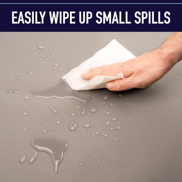 Leashboss Splash Mat Medium/Large - Bowl Mat Cats & Dogs with Large Lip, Non-Slip and Waterproof Silicone Bowl Mat for Food, Water or Fountain (51 x 33 cm, Navy)