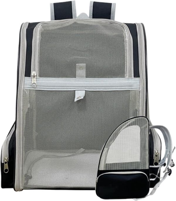 Travel Backpack for Cats - Pet Travel Gear Carrier Bag for Dogs | Double Shoulder Pet Bag Foldable with Breathable Mesh and Cushion