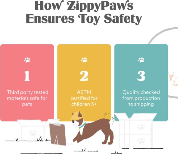 ZippyPaws Loopy - Hedgehog Dog Toy - Filling Free with 6 Squeakers, Durable Plush Toy for Small to Large Dogs, Interactive and Cuddly Toy for Pets