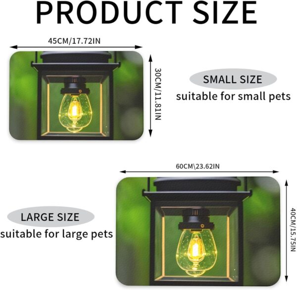 Firefly and Lantern Print Pet Feeding Mat Dog Mat for Food and Water Bowl Dogs Water Dispenser Mat Dogs Accessories