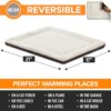 K&H Pet Products Self Warming Cat Bed Pad, Self Heating Thermal Cat and Dog Cat Warmer Mat for Wild and Indoor Cats, Oatmeal/Chocolate, 21 x 17 Inch