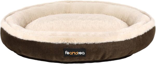 Feandrea Round Doughnut Dog, Cat Bed