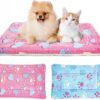71KKLMzX4pL._AC_SL1500_.jpg MICOOYO Pack of 2 Dog Cage Bed Mattress - Fleece Pet Cushion Bed Mat Washable Cat Cushion Pad for Medium Dogs Cats Puppies (69 x 52 cm)
