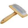 71MqgVeonNL._SL1500_.jpg Premium Dog Brush and Cat Brush Grooming Dog Brush Wood Dog Brush for Knots & Undercoat - Short & Long Hair, Fur Brush for Pets, Slicker Slicker Brush with Stainless Steel Pins