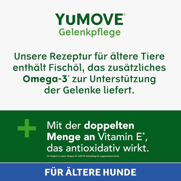 YuMOVE Green-lipped Mussel Dog Joint Tablets - 120 Tablets - For Older Dogs from 8 Years - Mobility and Joint Function - Joint Tablets Dog - For Dogs with Omega-3 and Vitamin E