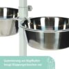 Kerbl Food Bar, Dog Feeding Bowl, Height Adjustable, Stainless Steel Bowls, 1800 ml, 2800 ml