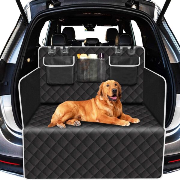OKYUK Dog Boot Liner, Waterproof Pet Seat Cover, Universal Fit, SUV, Truck, Sedan, Heavy Duty with Side Protector
