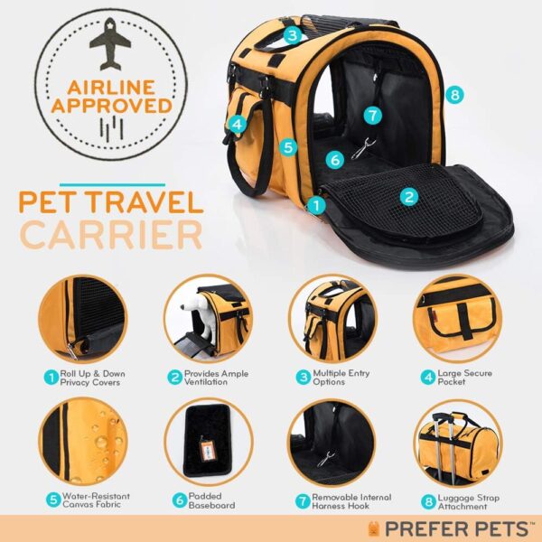 Prefer Pets Travel Gear 312TANG Hideaway Duffle Pet Carrier, Medium