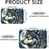 Wolf Night Moon Print Pet Feeding Mat Dog Mat for Food and Water Bowl Dogs Water Dispenser Mat Dogs Accessories