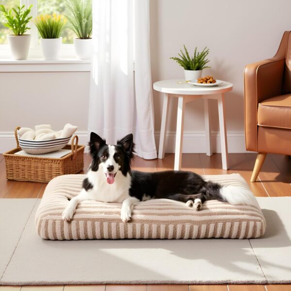 Pawk Dog Bed for Large Dogs, Washable Removable, Dog Basket, Fluffy, Breathable, Non-Slip, Dog Beds for Medium and Large Dogs, 89 x 58 x 10 cm