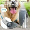 LumoLeaf Dog Drinking Bottle for Travel, 800 ml Stainless Steel Water Bottle, Dog Water Bottle, Dog Water Dispenser, Travel Accessories for Hiking and Camping (Grey)