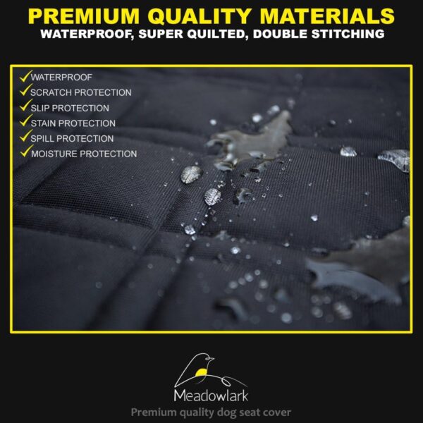 Meadowlark® Dog Blanket Car Rear Seat - Waterproof & Full Cover - Mesh Viewing Window - Protects Against