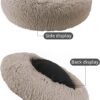 Nisrada Cat Beds for Indoor Cats, 60 cm Dog Bed for Small Melium Large Dogs, Washable, Round Pet Bed for Puppies and Kittens with Non-Slip Base