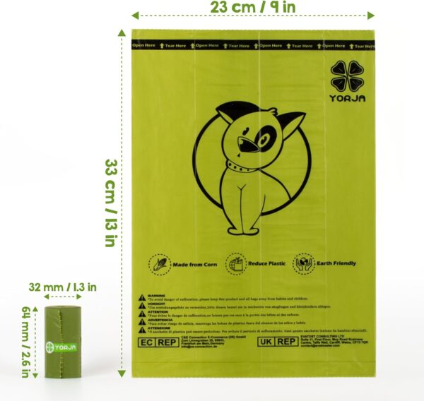 71uYqKz1LsL._AC_SL1500_.jpg Yorja Dog Poop Bags Biodegradable Poop Bags for Dogs, Leak-Proof, Extra Large, Thick and Strong, 720 Pieces/360 Pieces/510 Pieces with Bag Dispenser