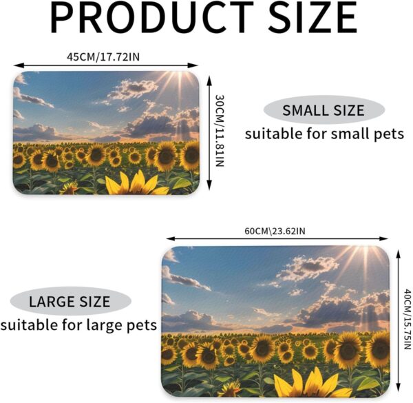 71vUHyxwSeL._AC_SL1500_.jpg Sunflowers Sunlight Print Pet Feeding Mat Dog Mat for Food and Water Bowl Dogs Water Dispenser Mat Dogs Accessories