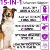 15-in-1 Multivitamin for Dogs - 150 Chews with Joint Support, Digestive Health, Heart, Skin & Coat Care - Dog Vitamins A, E, D3, B12 & Essential Minerals