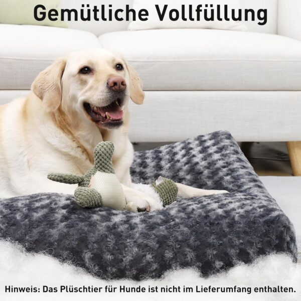 81-BfNWbTqL._AC_SL1500_.jpg KSIIA Dog Bed for Large Dogs, Washable, Fluffy Dog Cushion, Dog Mat for Large/Medium Dogs, Non-Slip Bottom, Breathable, Dog Mattress, Pet Bed, Dark Grey, 111 x 81 cm