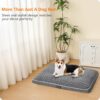816vu1J9fDL._AC_SL1500_.jpg HMTOPE Orthopaedic Dog Bed, Dog Mat in Double Decker Design, Washable Dog Cushion, Removable Dog Basket, 90 cm for Small to Medium Dogs, Medium Grey