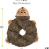 ZippyPaws Loopy - Hedgehog Dog Toy - Filling Free with 6 Squeakers, Durable Plush Toy for Small to Large Dogs, Interactive and Cuddly Toy for Pets