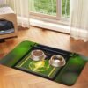 Firefly and Lantern Print Pet Feeding Mat Dog Mat for Food and Water Bowl Dogs Water Dispenser Mat Dogs Accessories