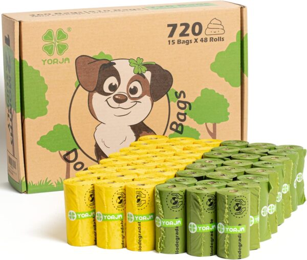 81GG4Qk-57L._AC_SL1500_.jpg Yorja Dog Poop Bags Biodegradable Poop Bags for Dogs, Leak-Proof, Extra Large, Thick and Strong, 720 Pieces/360 Pieces/510 Pieces with Bag Dispenser