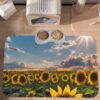 81Gg3YfZGaL._AC_SL1500_.jpg Sunflowers Sunlight Print Pet Feeding Mat Dog Mat for Food and Water Bowl Dogs Water Dispenser Mat Dogs Accessories