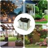 Solar Hummingbird Feeder - Hanging Metal Hummingbird Finch Feeder with Solar Light, Bluebird Feeder Accessories for Garden, Backyard, Balcony