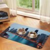 Chicago Print Pet Feeding Mat Dog Mat for Food and Water Bowl Dogs Water Dispenser Mat Dogs Accessories
