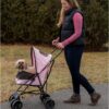 Pet Gear Travel Lite Pet Stroller for Cats and Dogs up to 15 lbs, Pink