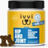 ivvi Hip & Joint - Highly Concentrated Joint Tablets for Dogs as Treats with Green-Lipped Mussel Dog, Glucosamine, Chondroitin & MSM - 60 Delicious Snacks (270 g) with Chicken