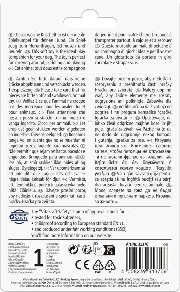 Vitakraft Dog Toy Elephant