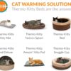 K&H Pet Products Self Warming Cat Bed Pad, Self Heating Thermal Cat and Dog Cat Warmer Mat for Wild and Indoor Cats, Oatmeal/Chocolate, 21 x 17 Inch