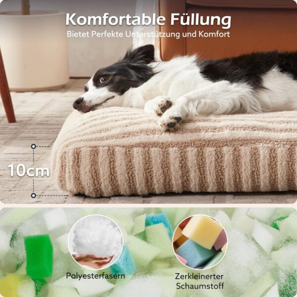 Pawk Dog Bed for Large Dogs, Washable Removable, Dog Basket, Fluffy, Breathable, Non-Slip, Dog Beds for Medium and Large Dogs, 89 x 58 x 10 cm