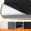 81bMUWIZMaL._AC_SL1500_.jpg HMTOPE Orthopaedic Dog Bed, Dog Mat in Double Decker Design, Washable Dog Cushion, Removable Dog Basket, 90 cm for Small to Medium Dogs, Medium Grey