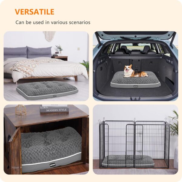 81jUwE0qr5L._AC_SL1500_.jpg HMTOPE Orthopaedic Dog Bed, Dog Mat in Double Decker Design, Washable Dog Cushion, Removable Dog Basket, 90 cm for Small to Medium Dogs, Medium Grey